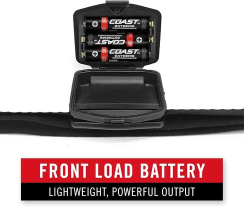 Coast® FL13 255 Lumen Dual Color (White & Red) LED Headlamp, Batteries & Hard Hat Clips Included, Red in Saudi Arabia