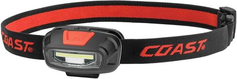 Coast® FL13 255 Lumen Dual Color (White & Red) LED Headlamp, Batteries & Hard Hat Clips Included, Red in Saudi Arabia