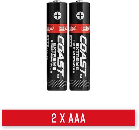 Coast® FL13 255 Lumen Dual Color (White & Red) LED Headlamp, Batteries & Hard Hat Clips Included, Red in Kuwait