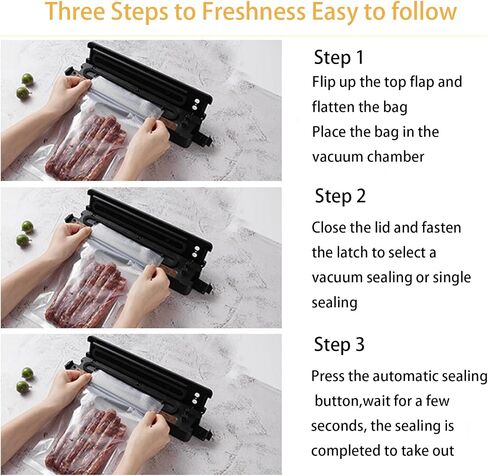 Vacuum Sealer Machine,Heat Sealer for Cookies,One-Touch Vacuum Sealer,Dry Moist Fresh Modes Sealing System For Food Preservation,Sealing Packing System for All Saving Needs in Saudi Arabia