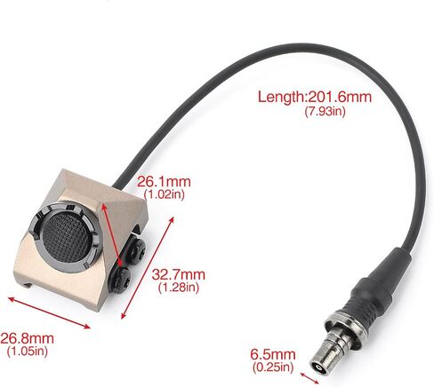 NOBUHIRO Remote Pressure Switch Compatible with M300 M600 Tactical Flashlight, Metal Tactical Light Switch Weapon Light Switch Mounted for 20mm Picatinny Rail in Saudi Arabia