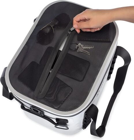 Earth Pak Heavy Duty Waterproof 20-Can Soft Cooler Bag for Camping, Kayaking, Beach Trips - Mesh Bag Insert Included (Light Grey, 20 Can) in Kuwait