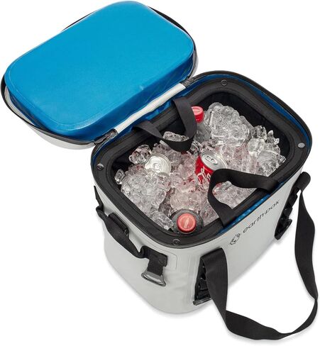 Earth Pak Heavy Duty Waterproof 20-Can Soft Cooler Bag for Camping, Kayaking, Beach Trips - Mesh Bag Insert Included (Light Grey, 20 Can) in Kuwait