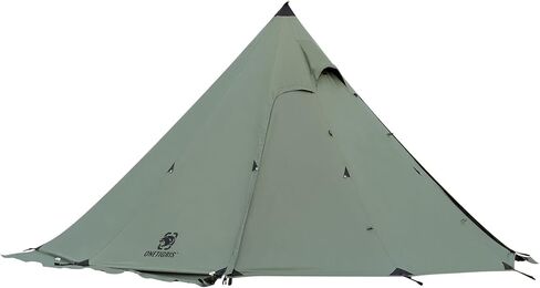 OneTigris Northgaze Canvas Hot Tent with Stove Jack, Wind-Proof Fire-Retardant, Durable 4 Season Camping Pyramid Teepee Tent for 2~4 Person in Saudi Arabia