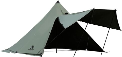 OneTigris Northgaze Canvas Hot Tent with Stove Jack, Wind-Proof Fire-Retardant, Durable 4 Season Camping Pyramid Teepee Tent for 2~4 Person in Saudi Arabia