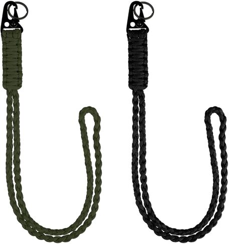 Paracord Lanyard for Men Heavy Duty Braided Neck Keychain Lanyard for ID Card Badge Holder, Camera, Keys, Outdoor in Saudi Arabia