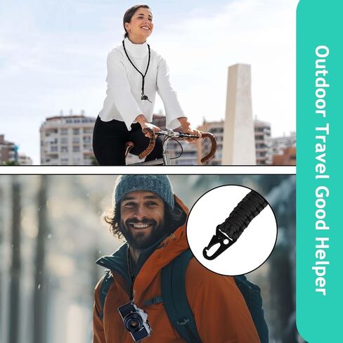 Paracord Lanyard for Men Heavy Duty Braided Neck Keychain Lanyard for ID Card Badge Holder, Camera, Keys, Outdoor in Saudi Arabia