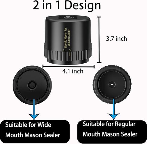 مجموعة أدوات تفريغ الهواء من Mason Jar، سدادة تفريغ الهواء من Mason Jar لأغطية ماسون واسعة ومنتظمة للفم، سدادة تفريغ جرة لتعليب الجرار مع فتاحة و5 أزواج من الأغطية in Saudi Arabia