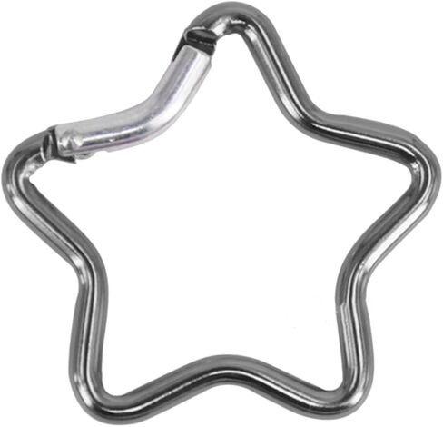 Silver Carabiner Clip, Star Shaped Climbing Buckle, Keyring Hook for Camping Fishing Hiking Traveling Spring Loaded Carabiner Accessory and Keychain Carabiners Accessories in Saudi Arabia