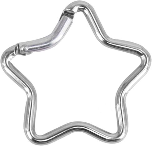 Silver Carabiner Clip, Star Shaped Climbing Buckle, Keyring Hook for Camping Fishing Hiking Traveling Spring Loaded Carabiner Accessory and Keychain Carabiners Accessories in Saudi Arabia