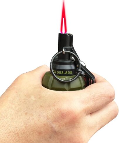 Green Cool Lighter,Refillable Butane Jet Torch Flame Windproof Lighters,Adjustable,Camping BBQ Kitchen Outdoors (W1) in Saudi Arabia