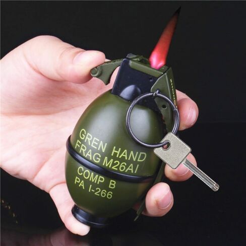 Green Cool Lighter,Refillable Butane Jet Torch Flame Windproof Lighters,Adjustable,Camping BBQ Kitchen Outdoors (W1) in Saudi Arabia