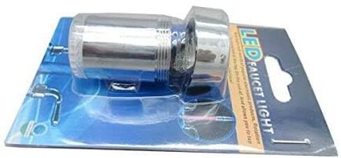 SNOMYRS 3-Color Temperature Sensitive Gradient LED Water Faucet Light Water Stream Color Changing Faucet Tap Sink Faucet for Kitchen and Bathroom (3 Color-1PC) in Kuwait