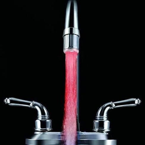 SNOMYRS 3-Color Temperature Sensitive Gradient LED Water Faucet Light Water Stream Color Changing Faucet Tap Sink Faucet for Kitchen and Bathroom (3 Color-1PC) in Kuwait