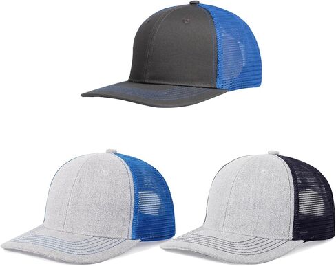 قبعات سائقي الشاحنات للجنسين قبعات رياضية فارغة شبكية Snapback قبعات بيسبول عادية قابلة للتعديل in Kuwait