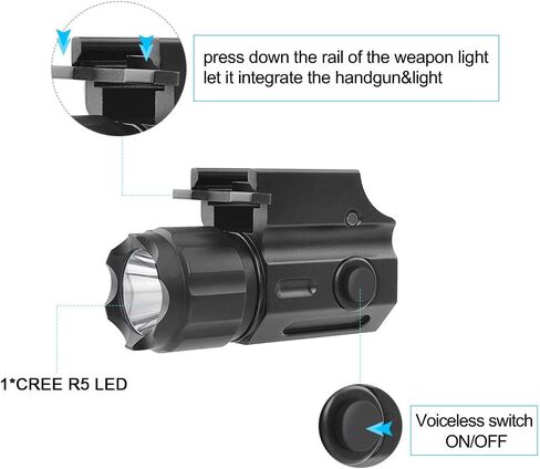 TrustFire G03/G03 MINI S XP-G R5 LED 210LM مصباح شعلة مسدس محمول باليد مصباح يدوي تكتيكي (G03) in Kuwait