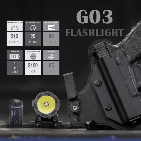 TrustFire G03/G03 MINI S XP-G R5 LED 210LM مصباح شعلة مسدس محمول باليد مصباح يدوي تكتيكي (G03) in Kuwait