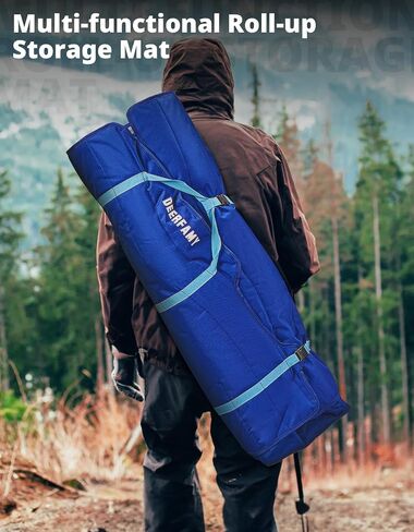 DEERFAMY Double Camping Chair for Adults, Breathable Folding Camping Chair with Cooler Bag and Insulated Cup Holders for Outdoor Travel Picnic, Portable Loveseat for 2/3 Person in Saudi Arabia