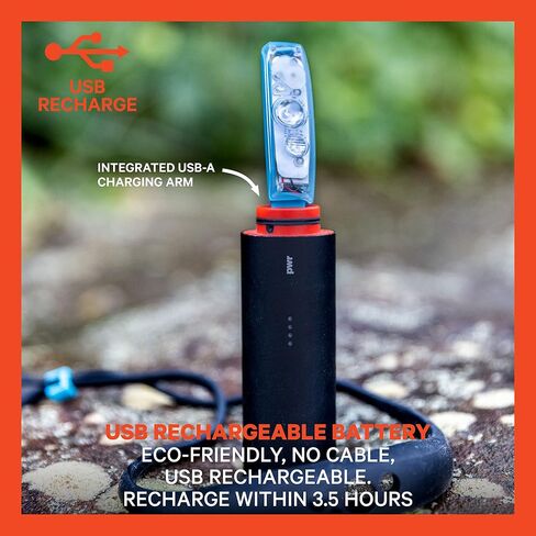 KNOG Quokka Silicone Rechargeable Headlamp - 150 Lumen, LED Head Lamp w/ 4 Modes, Waterproof Headlamp Flashlight for Outdoor, Camping and Hiking Gear with Comfortable Reading Light - Rescue Orange in Saudi Arabia