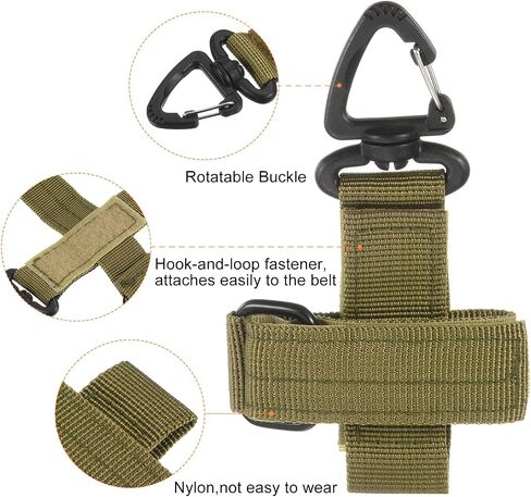 PATIKIL Glove Holder, Nylon Webbing Hanging Gear Buckle Glove Strap Keeper with Key Holder for Belt Outdoor Camping in Saudi Arabia
