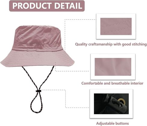 قبعات الشمس للرجال والنساء مقاومة للماء بعامل حماية من الأشعة فوق البنفسجية 50+ قبعة دلو للحماية لصيد الأسماك والمشي لمسافات طويلة والحديقة وسفاري الشاطئ in Kuwait