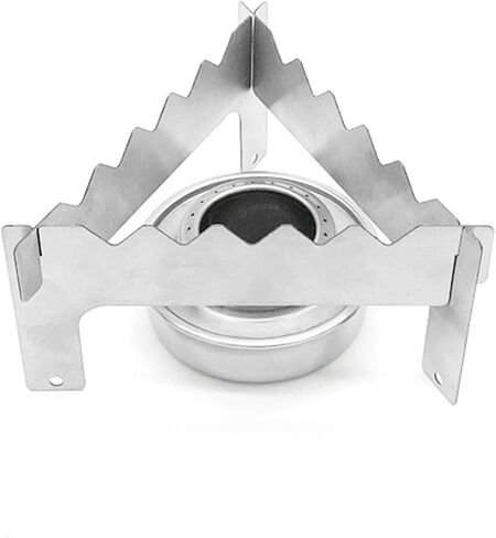 1 Set Folding Pot Stand Ultralight Outdoor Camping Hiking Picnic Stainless Steel Liquid Solid Alcohol Stove Portable Mini Easy Stand in Saudi Arabia