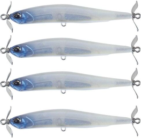 Realis DUO Realis Spybait 80mm/3.14", Pack of 4 - Premium Hard body Spinbait, Propbait, Lifelike Swimbait for Bass Trout Crappie, Slow Sinking Bass Fishing Lure, Premium Japanese Quality in Saudi Arabia