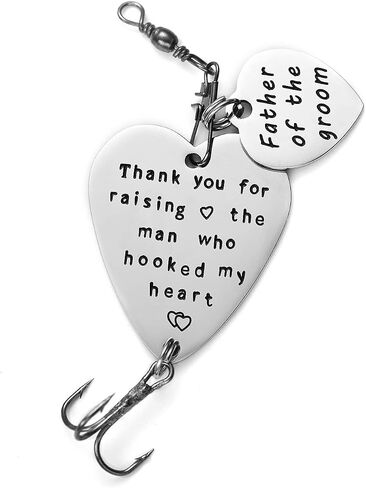 Father of The Bride Groom Fishing Lures Dad Gifts from Daughter Father in Law Fishing Hook Wedding Gift in Saudi Arabia