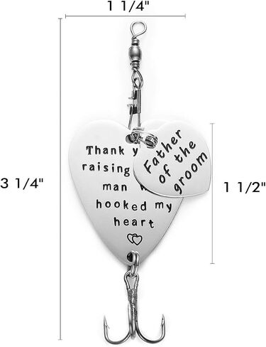 Father of The Bride Groom Fishing Lures Dad Gifts from Daughter Father in Law Fishing Hook Wedding Gift in Saudi Arabia