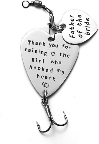 Father of The Bride Groom Fishing Lures Dad Gifts from Daughter Father in Law Fishing Hook Wedding Gift in Saudi Arabia