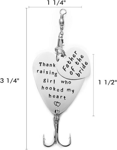 Father of The Bride Groom Fishing Lures Dad Gifts from Daughter Father in Law Fishing Hook Wedding Gift in Saudi Arabia