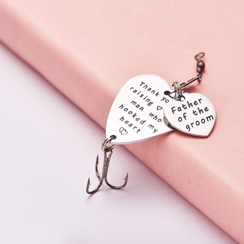 Father of The Bride Groom Fishing Lures Dad Gifts from Daughter Father in Law Fishing Hook Wedding Gift in Saudi Arabia