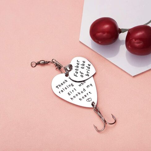 Father of The Bride Groom Fishing Lures Dad Gifts from Daughter Father in Law Fishing Hook Wedding Gift in Saudi Arabia