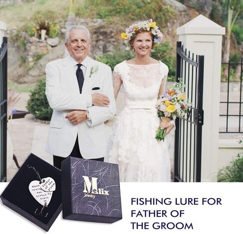 Father of The Bride Groom Fishing Lures Dad Gifts from Daughter Father in Law Fishing Hook Wedding Gift in Saudi Arabia