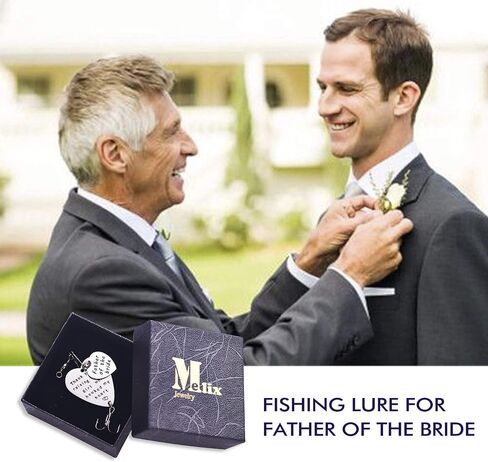 Father of The Bride Groom Fishing Lures Dad Gifts from Daughter Father in Law Fishing Hook Wedding Gift in Saudi Arabia