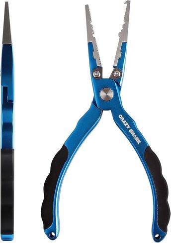 CRAZY SHARK Professional Fishing Pliers Tungsten Carbide Cutters Split Ring Pliers Hook Remover Fish Holder in Saudi Arabia