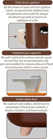 Maxsun Latte Series Mini Gas Stove with Magnetic Locking System (Blueberry) in Saudi Arabia