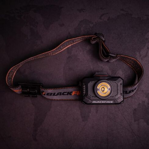 Blackfire - Klein Tools Outdoors - مصباح أمامي LED بلونين قابل لإعادة الشحن، BBM6414، 800 لومن، 3 أوضاع، ضوء موضعي، ضوء غامر، LED أحمر، مغناطيسي، للتنزه سيرًا على الأقدام أو التخييم أو الصيد أو صيد الأسماك in Kuwait