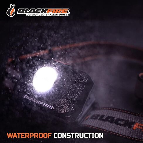 Blackfire - Klein Tools Outdoors - مصباح أمامي LED بلونين قابل لإعادة الشحن، BBM6414، 800 لومن، 3 أوضاع، ضوء موضعي، ضوء غامر، LED أحمر، مغناطيسي، للتنزه سيرًا على الأقدام أو التخييم أو الصيد أو صيد الأسماك in Kuwait