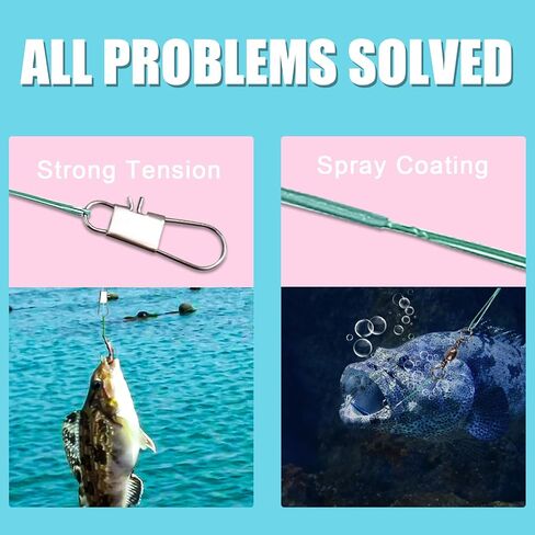 30pcs Fishing Leaders, Stainless Steel Fishing Line Leader Fishing Wire Leader Fishing Accessories, Connecting Fishing Tackle Lure or Hook, for Saltwater and Freshwater (Green) in Saudi Arabia