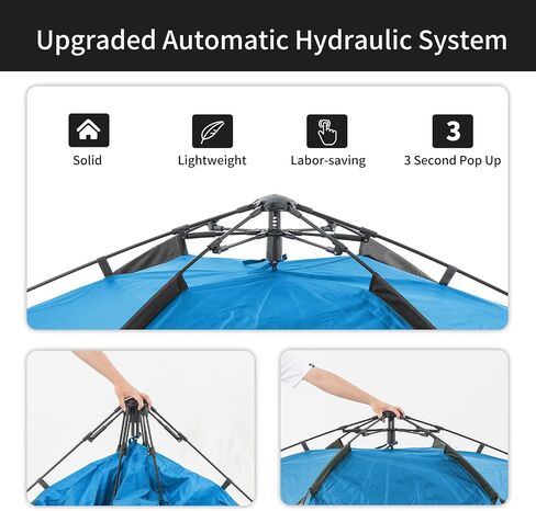 Naturehike Camping Tent, 3-4 Person Pop Up Tent for Camping, Easy Set up Instant Tent for Camping, 3 Person 4 Person Camping Tent in Saudi Arabia