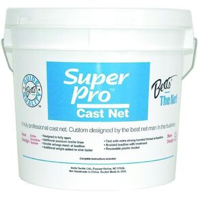 Betts 20-10 Super Pro Bait Mono Cast Panel Net, Size 10, 1/2-Inch Mesh, Clear Finish