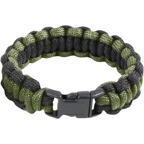 Rothco Two-Tone Paracord Bracelet, 7 Inches, Olive Drab/Black