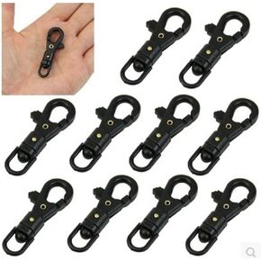 10PCS/LOT Lightweight Swivel Plastic Steel Paracord Buckle Rotatable Mini Carabiners Keychain Backpack Snaps