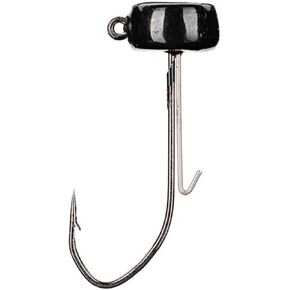 Strike King (TGNH316-1) Tour Grade Ned Rig Head Fishing Lure, 10 - Black, 3/16 oz, Unique Head Shape