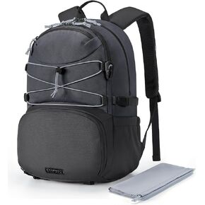BAGSMART Travel Backpack, 15.6" Outdoor Gym Backpack for Men Women, Stylish Casual Backpack Weekender Sport Backpack Carry On Backpack for Flight, College, Outdoor,Black