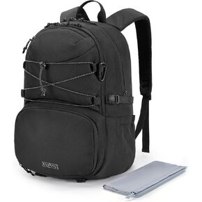 BAGSMART Travel Backpack, 15.6" Outdoor Gym Backpack for Men Women, Stylish Casual Backpack Weekender Sport Backpack Carry On Backpack for Flight, College, Outdoor,Black