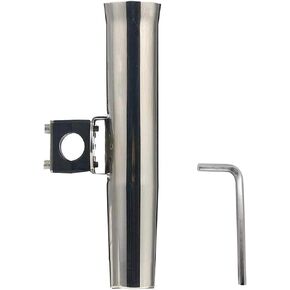 Amarine Made Pontoon Rod Holder,Stainless Rail Mounted Clamp on Rod Holder for Rails 22mm (7/8") to 25mm (1") (1-Pack)