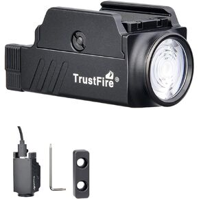 ضوء مسدس، ضوء سلاح 800 لومن، أضواء مسدس قابلة لإعادة الشحن عبر USB، مصباح يدوي سريع التحرير، متوافق مع Glock 17 و19، مناسب لمعيار 1913 وسكة Picatinny (TrustFire GM23) in Kuwait