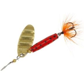 Luhr-Jensen 1/4 Shyster (Feather) Fire/Black Dot